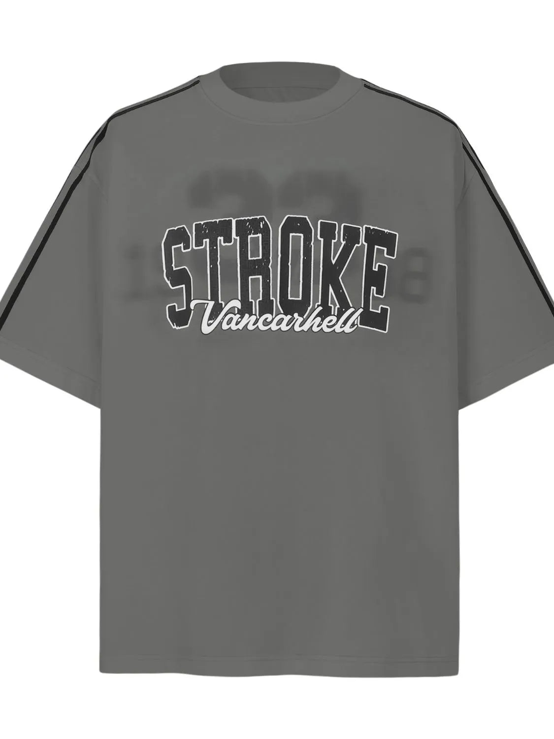 Men's Letter Round Neck Short Sleeve T-Shirt