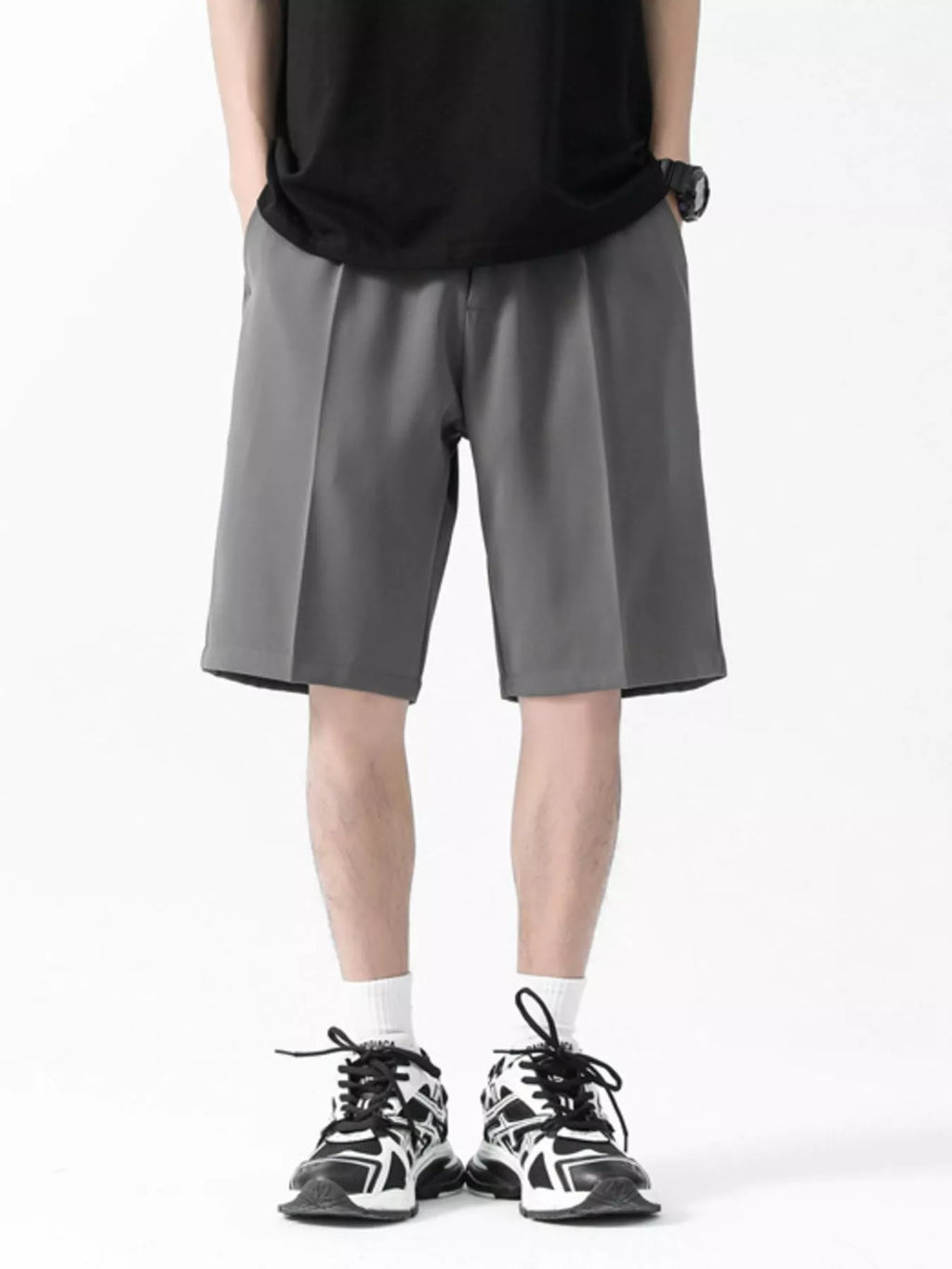 Men's Full Size Wide-Leg Shorts Plus Size