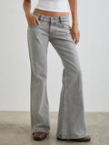 Low Rise Flare Leg Jeans