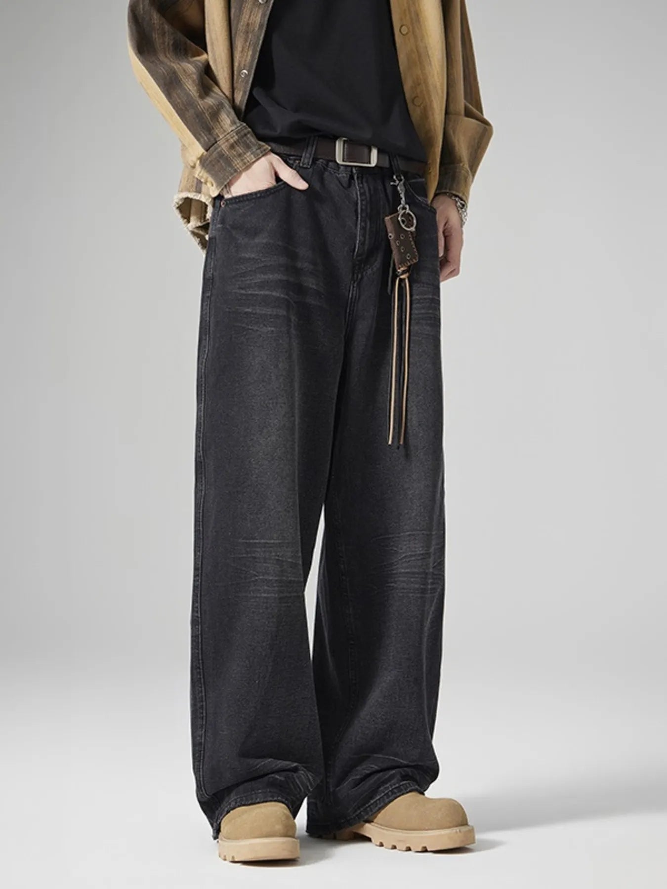 Men's Vintage Wash Loose Fit Jeans