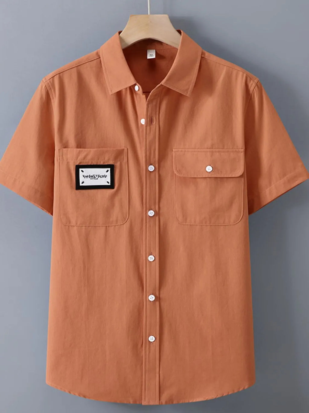 Men's Plus Size Button Up Short Sleeve Shirt