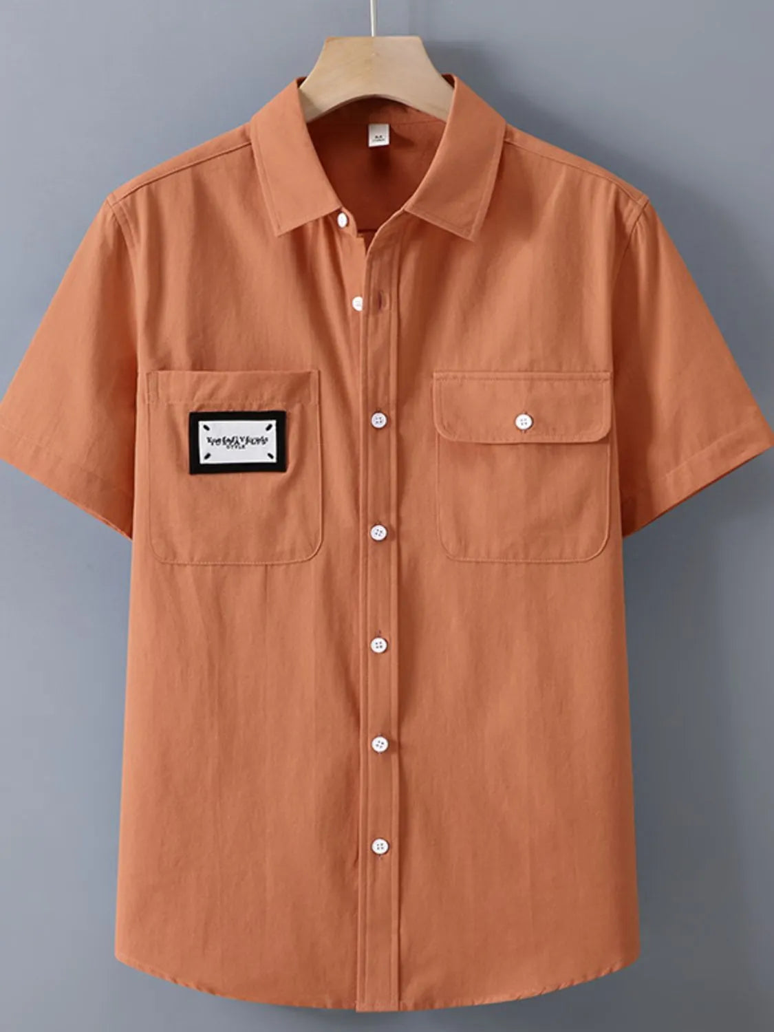 Men's Plus Size Button Up Short Sleeve Shirt