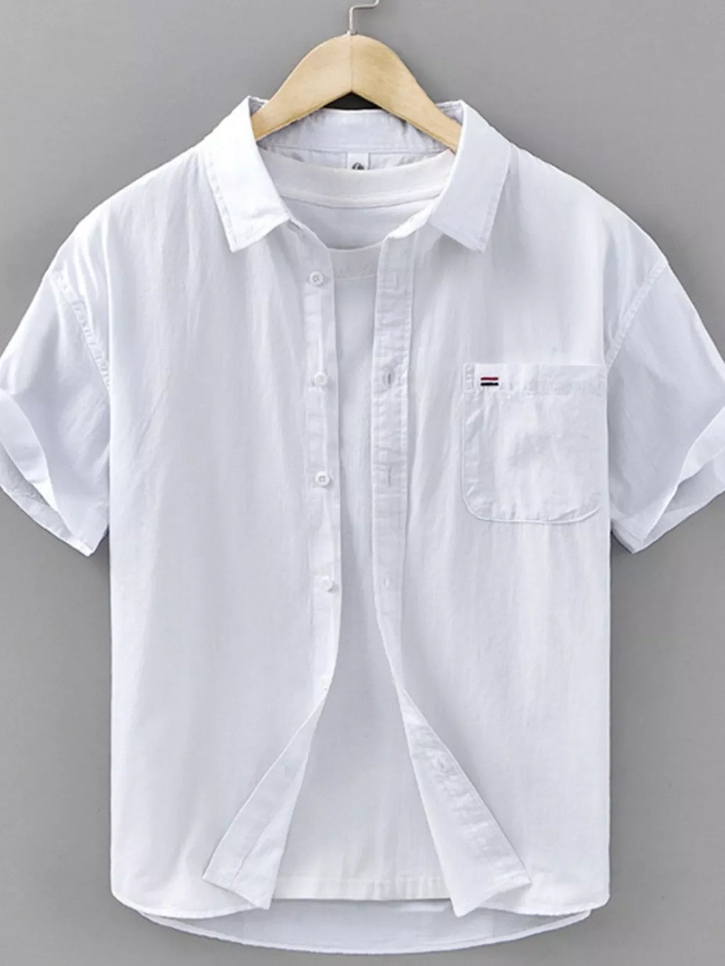 Men's Plus Size Plaid Button Up Short Sleeve Shirt