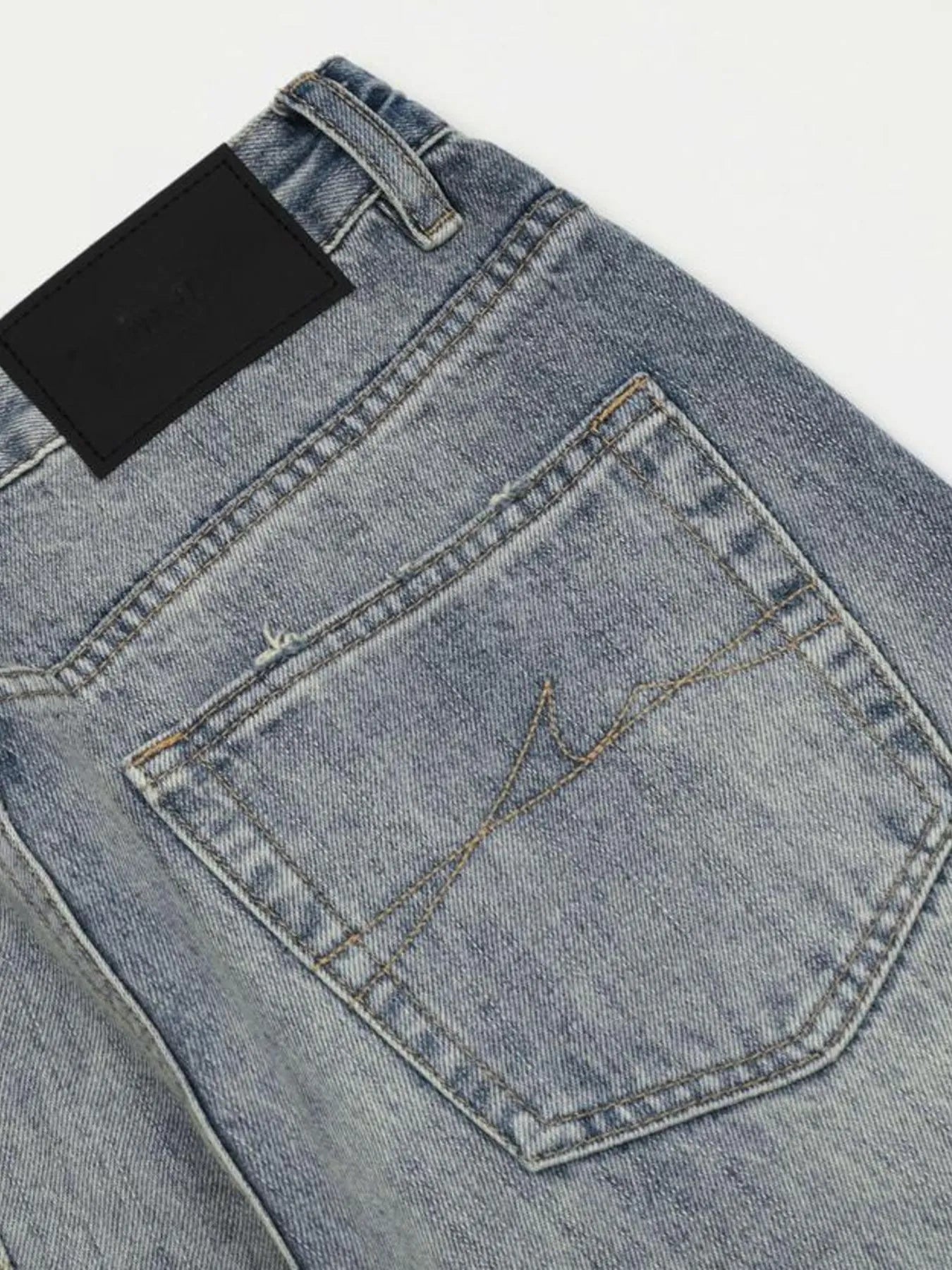 Men's Vintage Wash Distressed Jeans