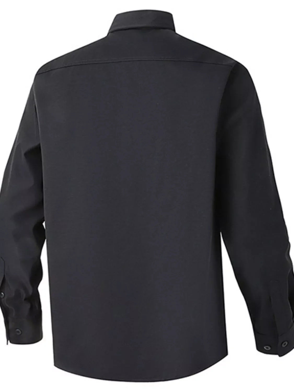 Men's Solid Color Long Sleeve Button-Up Shirt