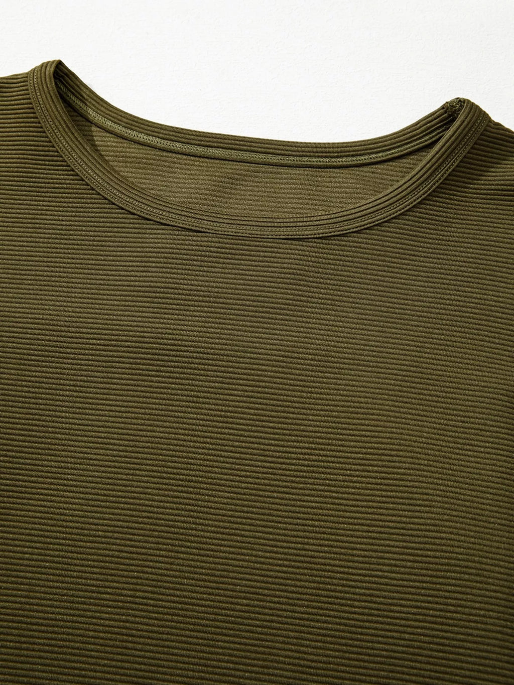 Ribbed Knit Oversized Sweatshirt