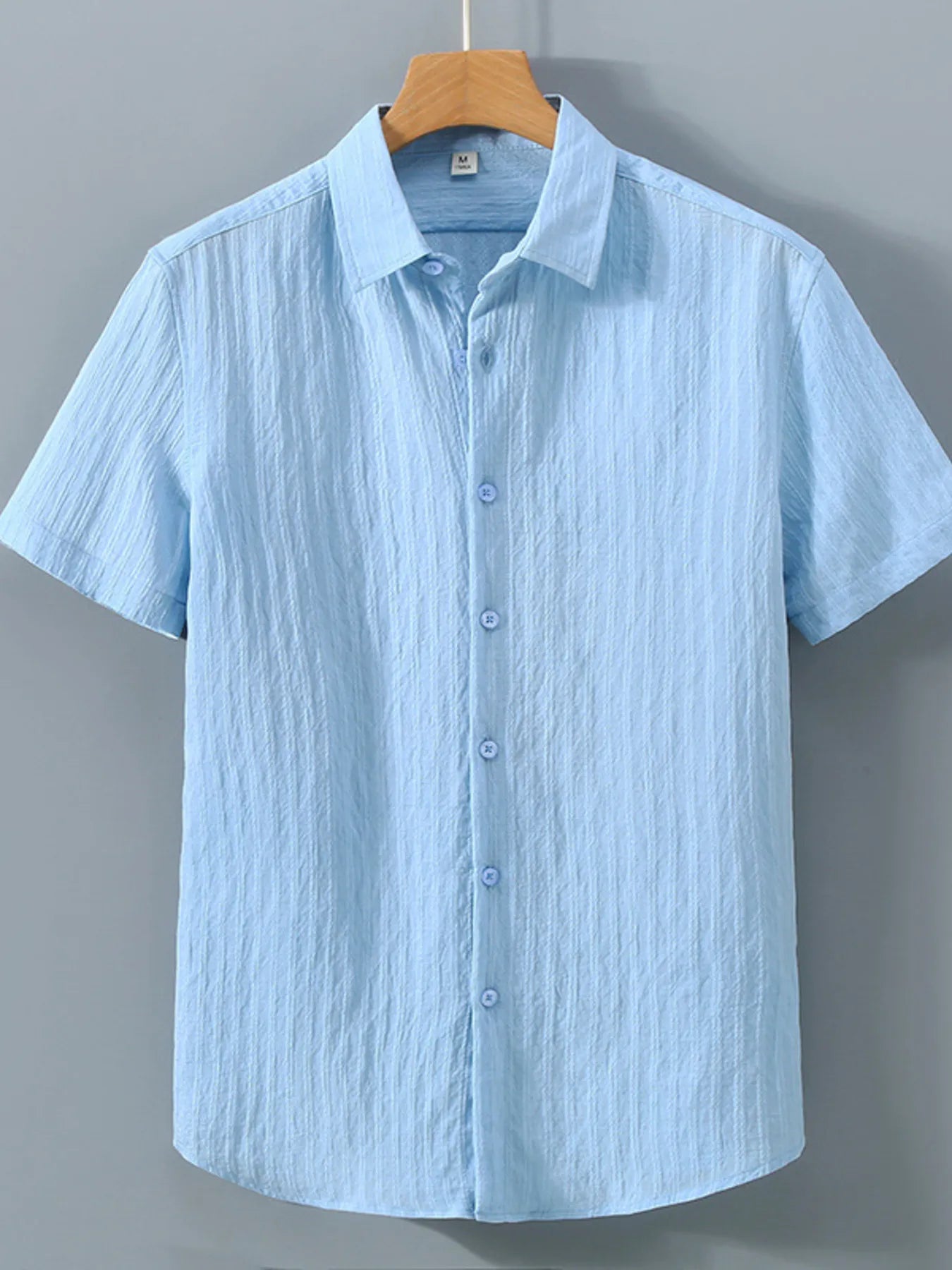 Men's Plus Size Button Up Short Sleeve Shirt