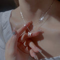 925 Sterling Silver Zircon Butterfly Necklace