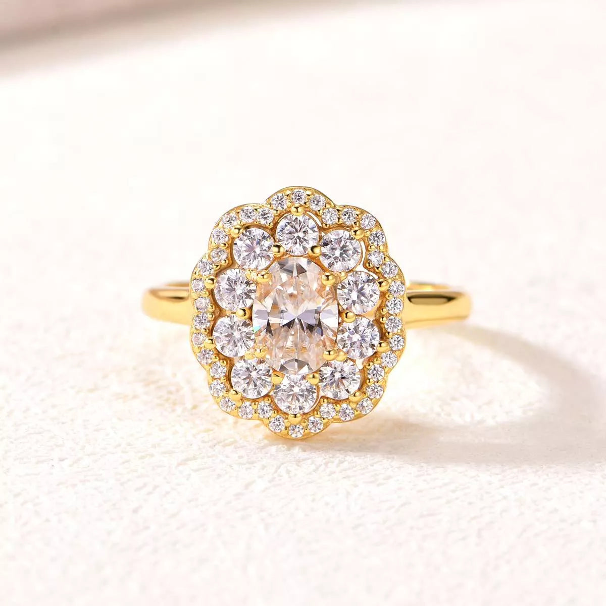 3.8 Carat Moissanite 925 Sterling Silver Ring