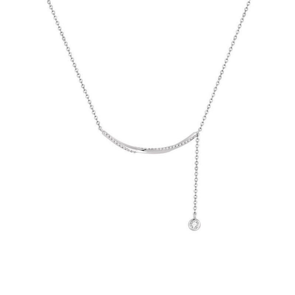 925 Sterling Silver Bar Chain Adjustable Necklace