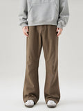 Men's High Waist Ruched Bootcut Baggy Pants