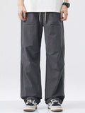 Men's Loose-Fit Drawstring Wide Leg Pants