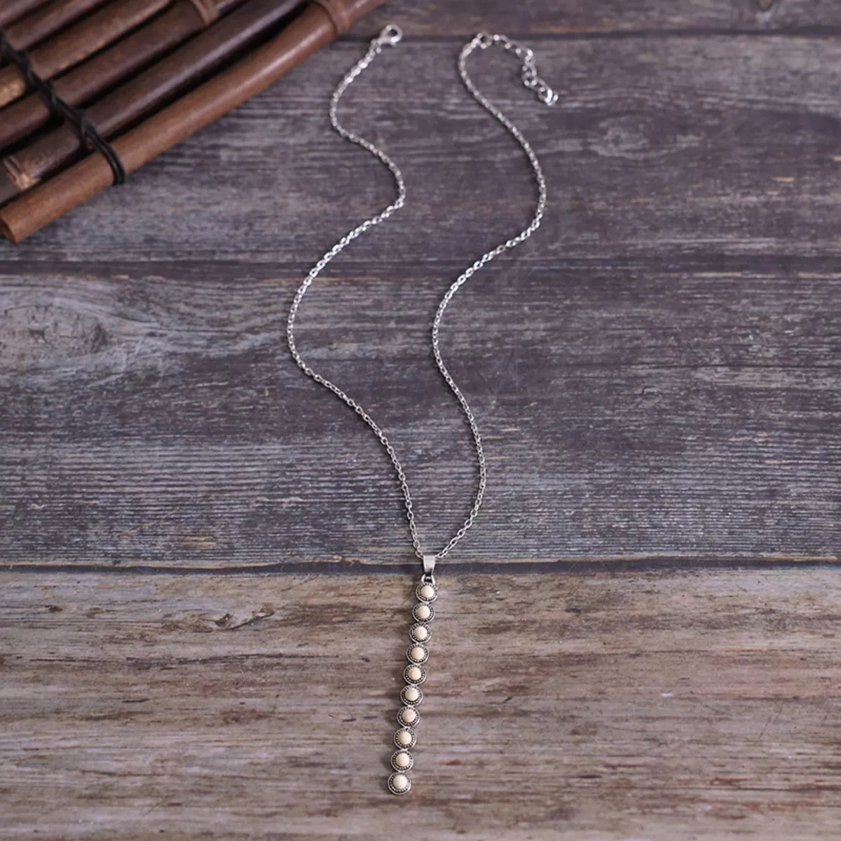 Vintage Style Beaded Bar Necklace