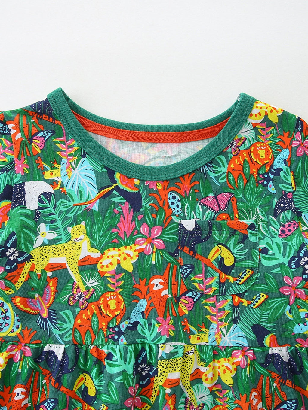 Children's Printed Round Neck Dress