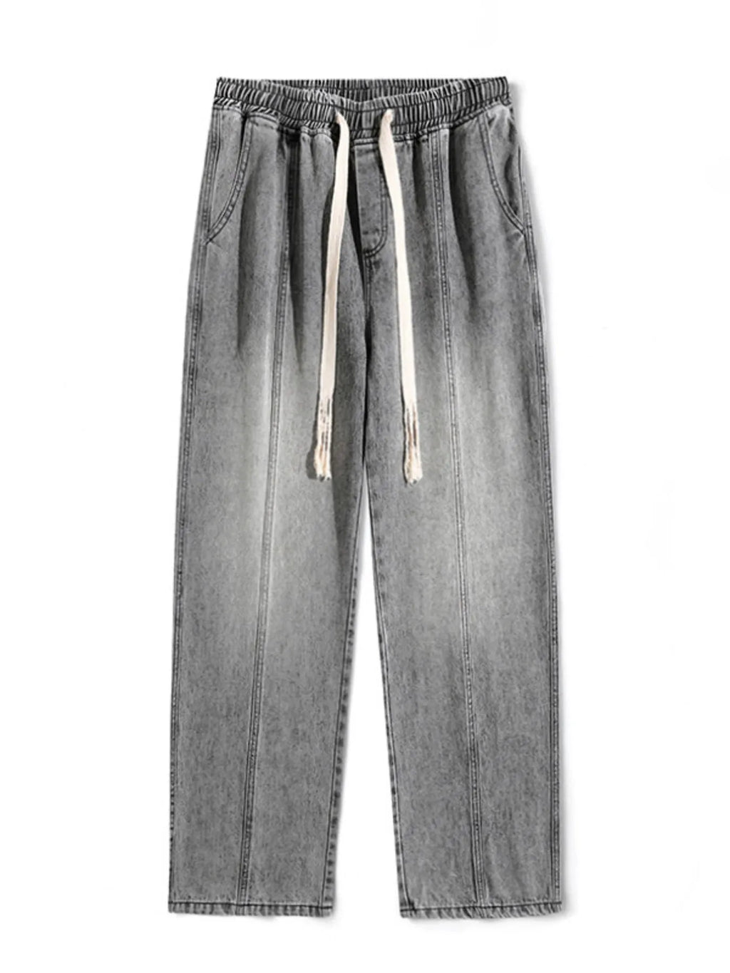 Men's Full Size Drawstring Wide Leg Jeans Plus Size