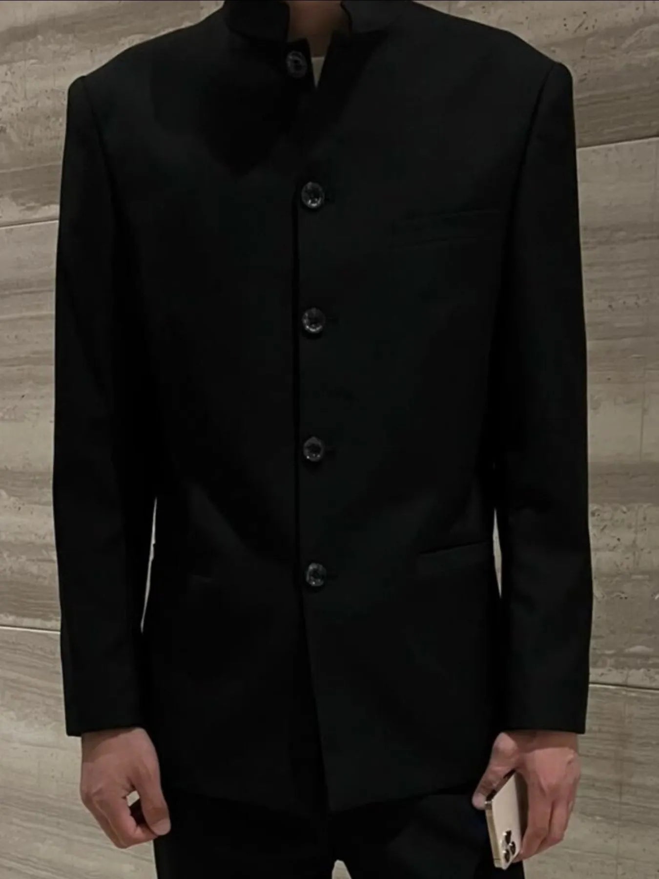 Men's Plus Size Button Up Long Sleeve Jacket