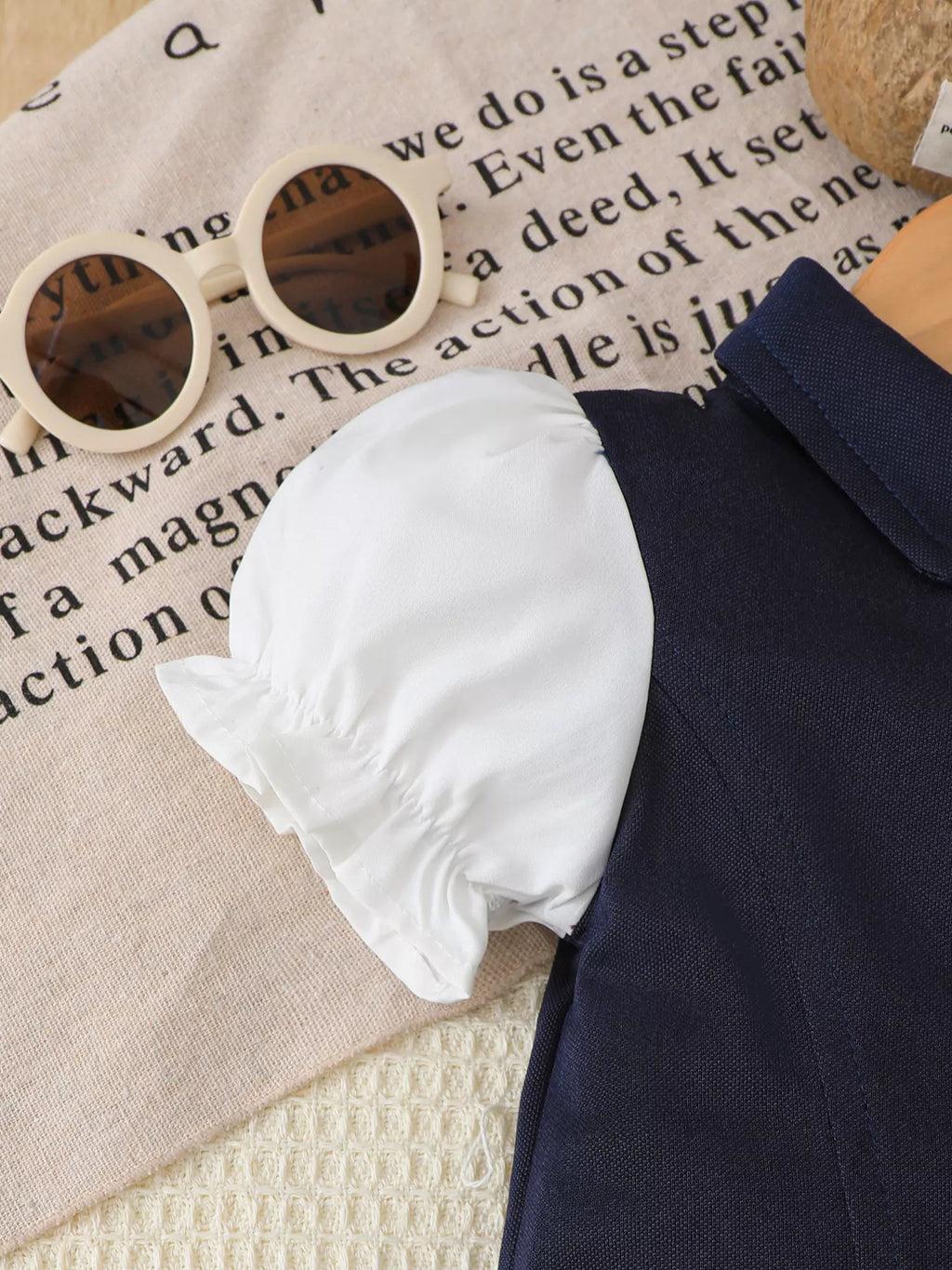 Children's Embroidered Ruffled Hem Polo Dress