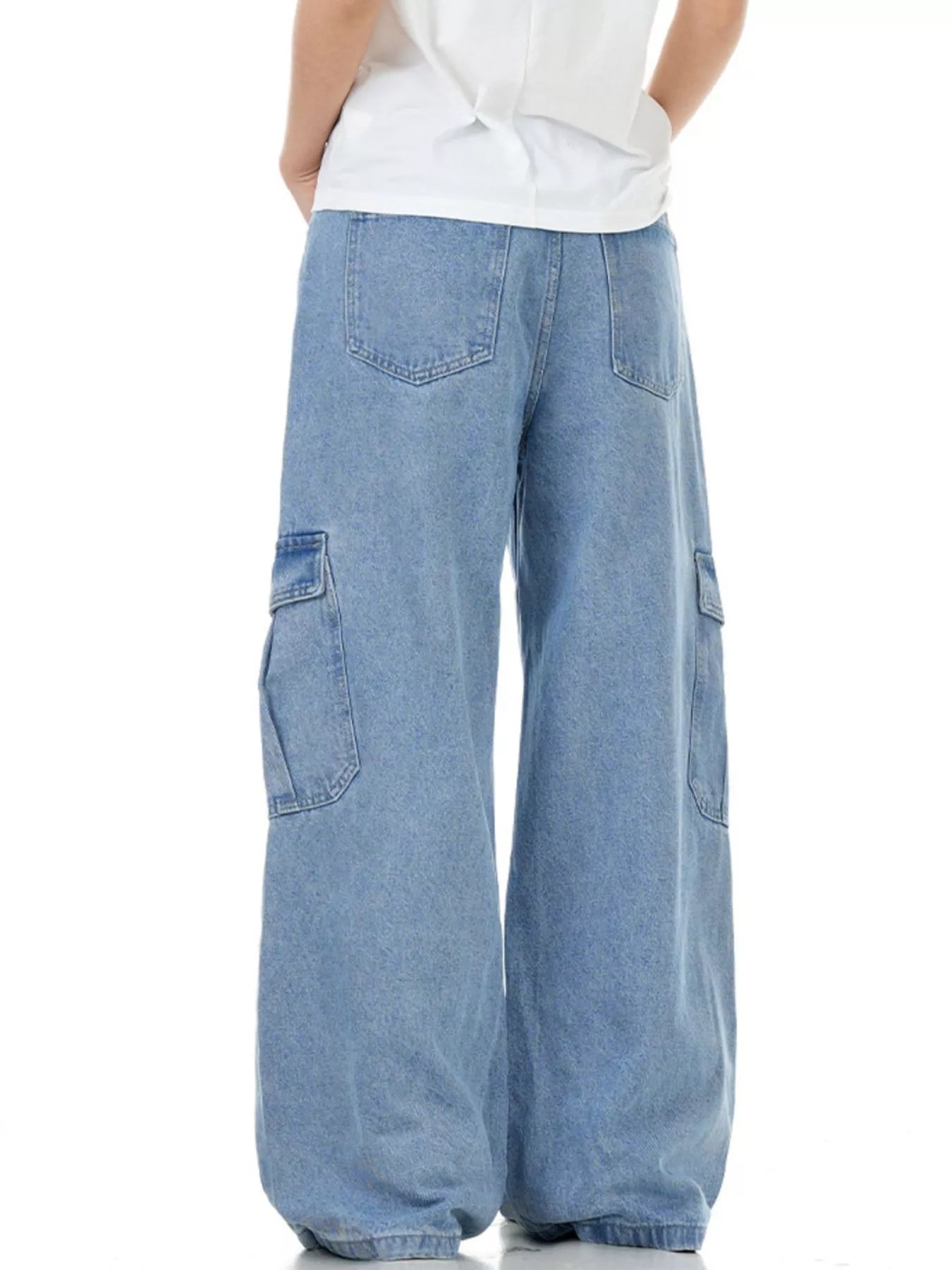Men's Wide Leg Cargo Jeans