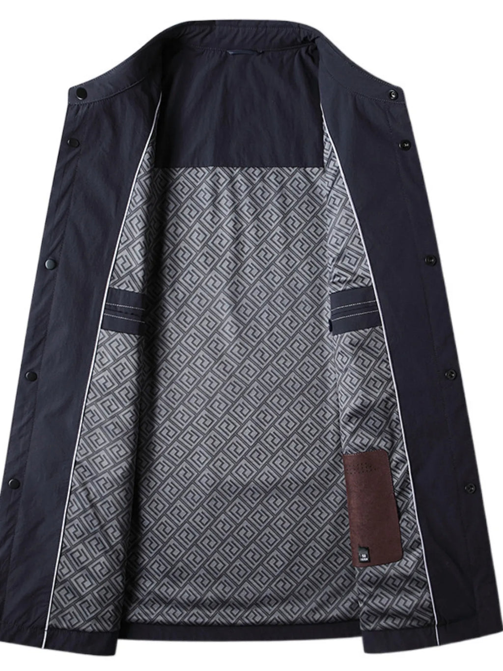 Men's Plus Size Button Up Long Sleeve Jacket