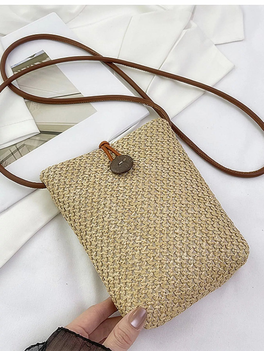 Straw Woven Crossbody Bag