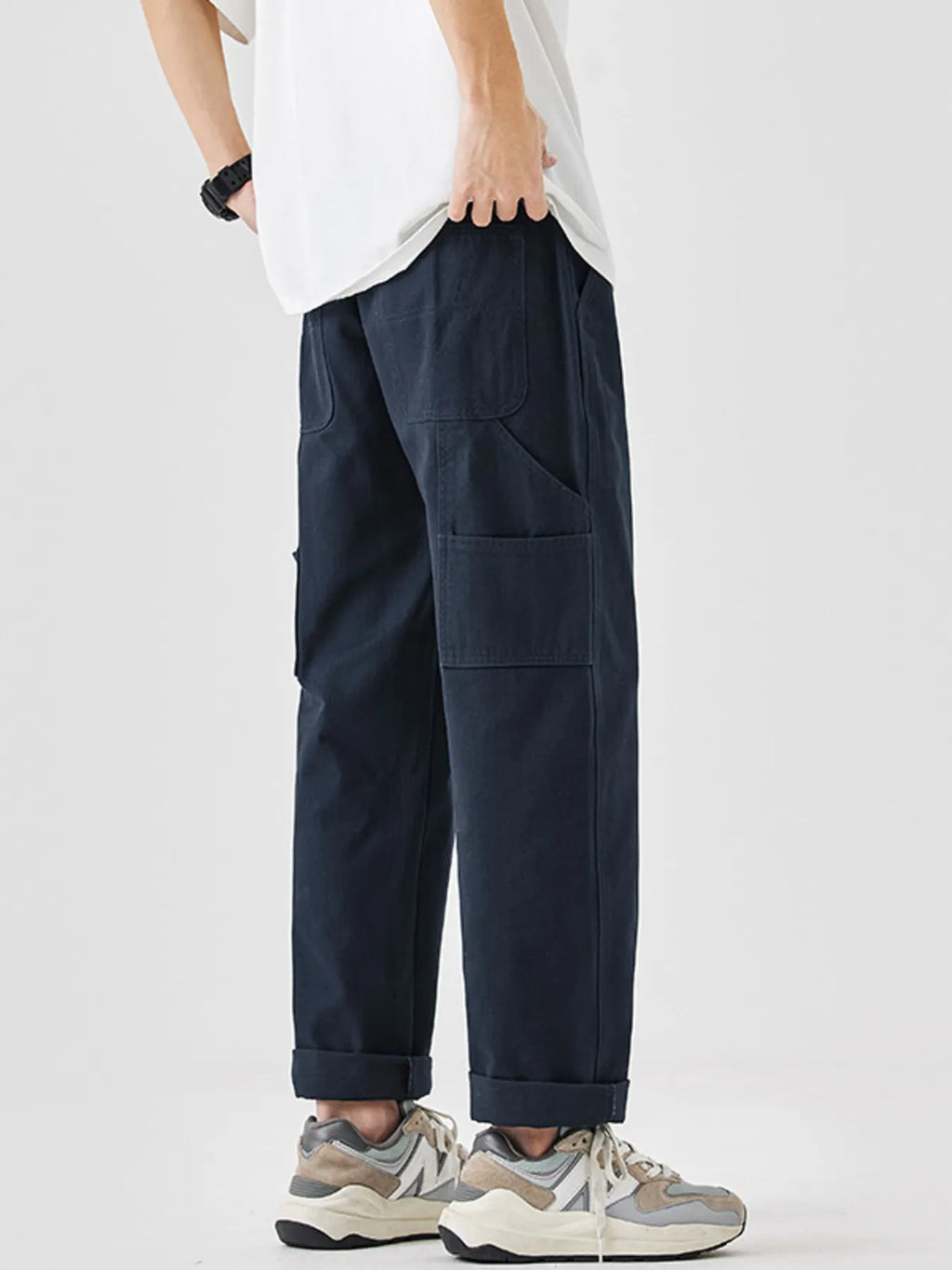 Men's Plus Size Drawstring Wide Leg Pants