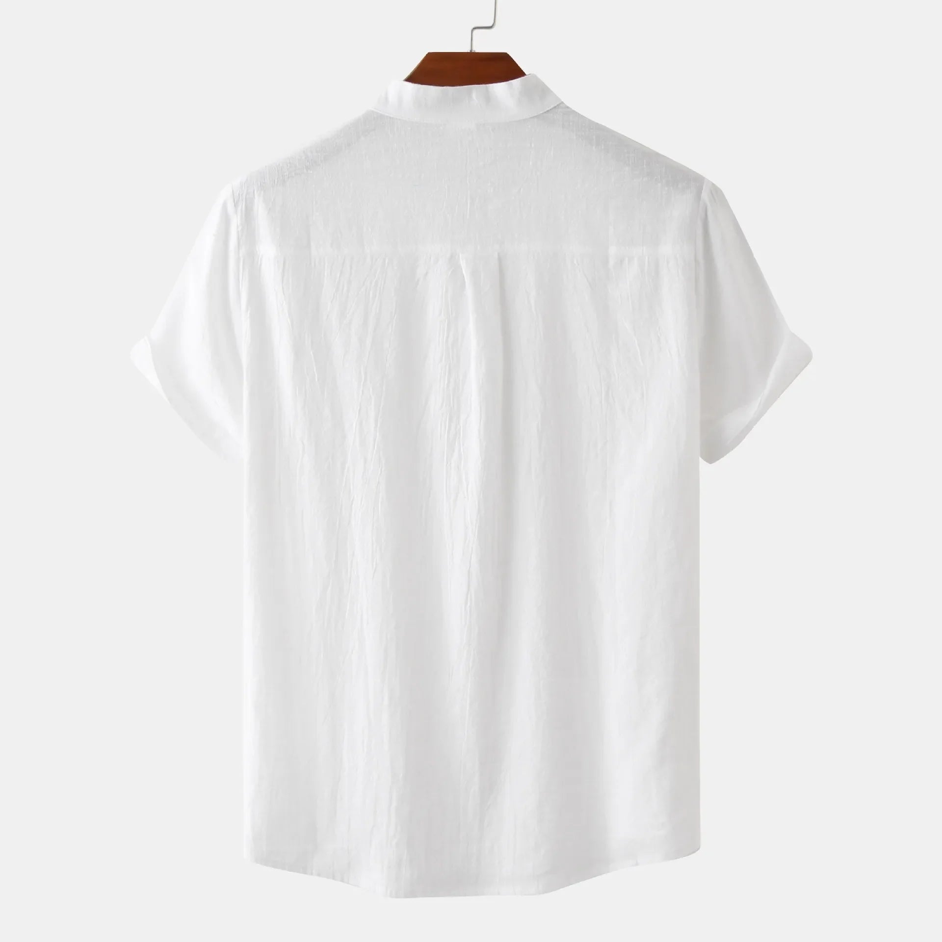 Men's Mandarin Collar Short Sleeve Henley Shirt
