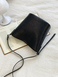 Leather Bucket Crossbody Bag