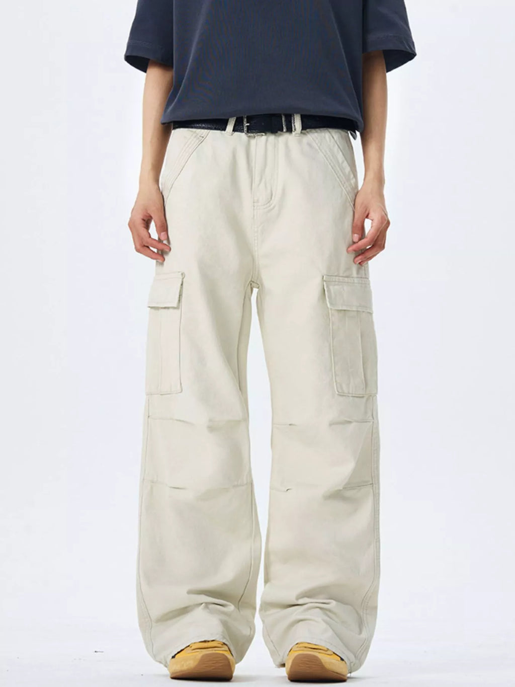 Men's Full Size Wide Leg Cargo Pants Plus Size