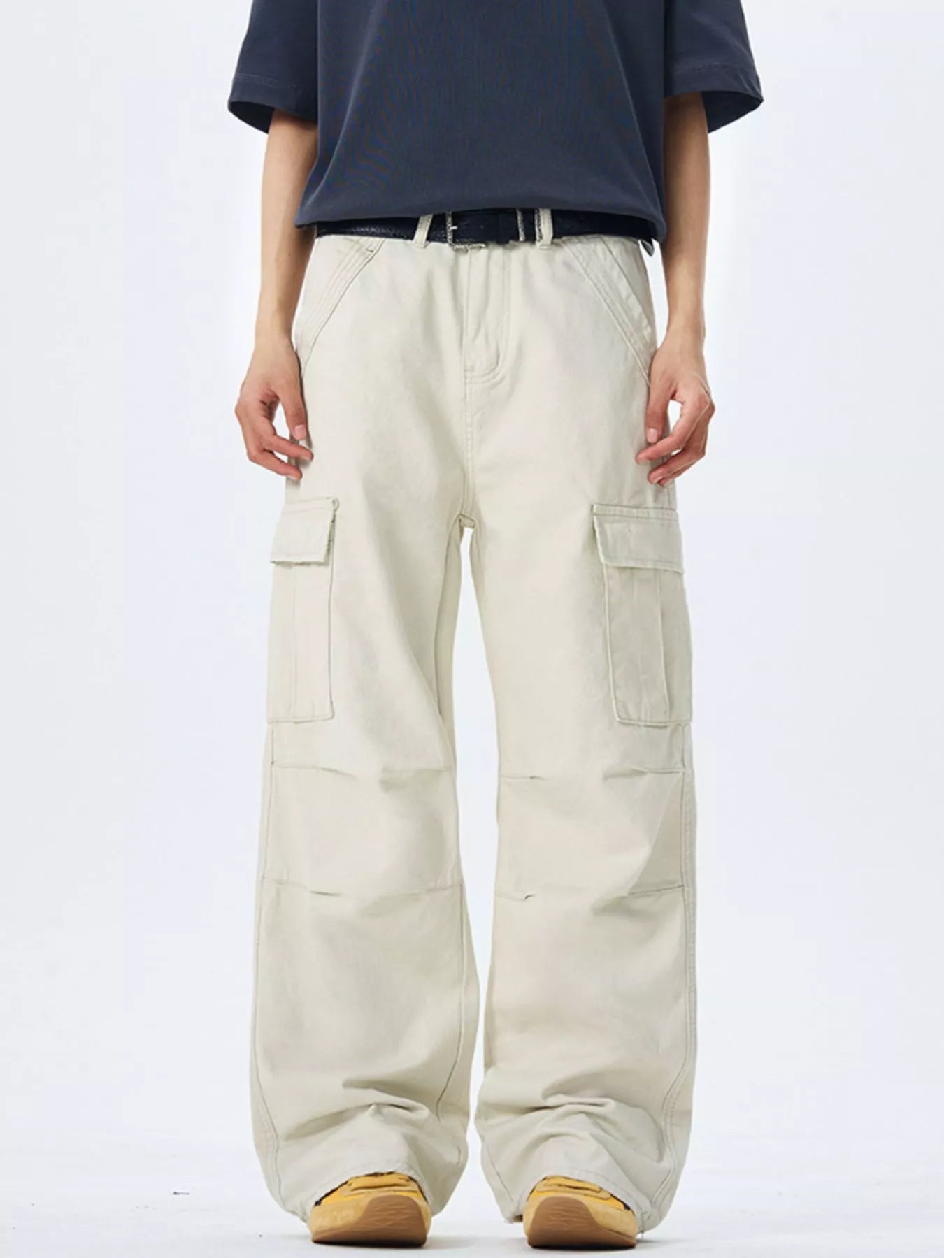 Men's Full Size Wide Leg Cargo Pants Plus Size