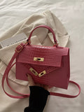 Embossed Flap Crossbody Bag