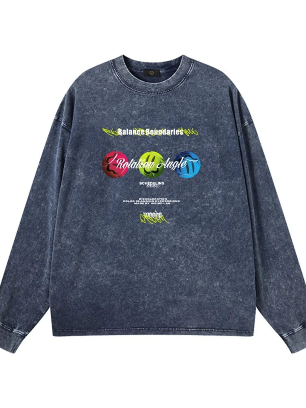 Men's Graphic Round Neck Long Sleeve T-Shirt