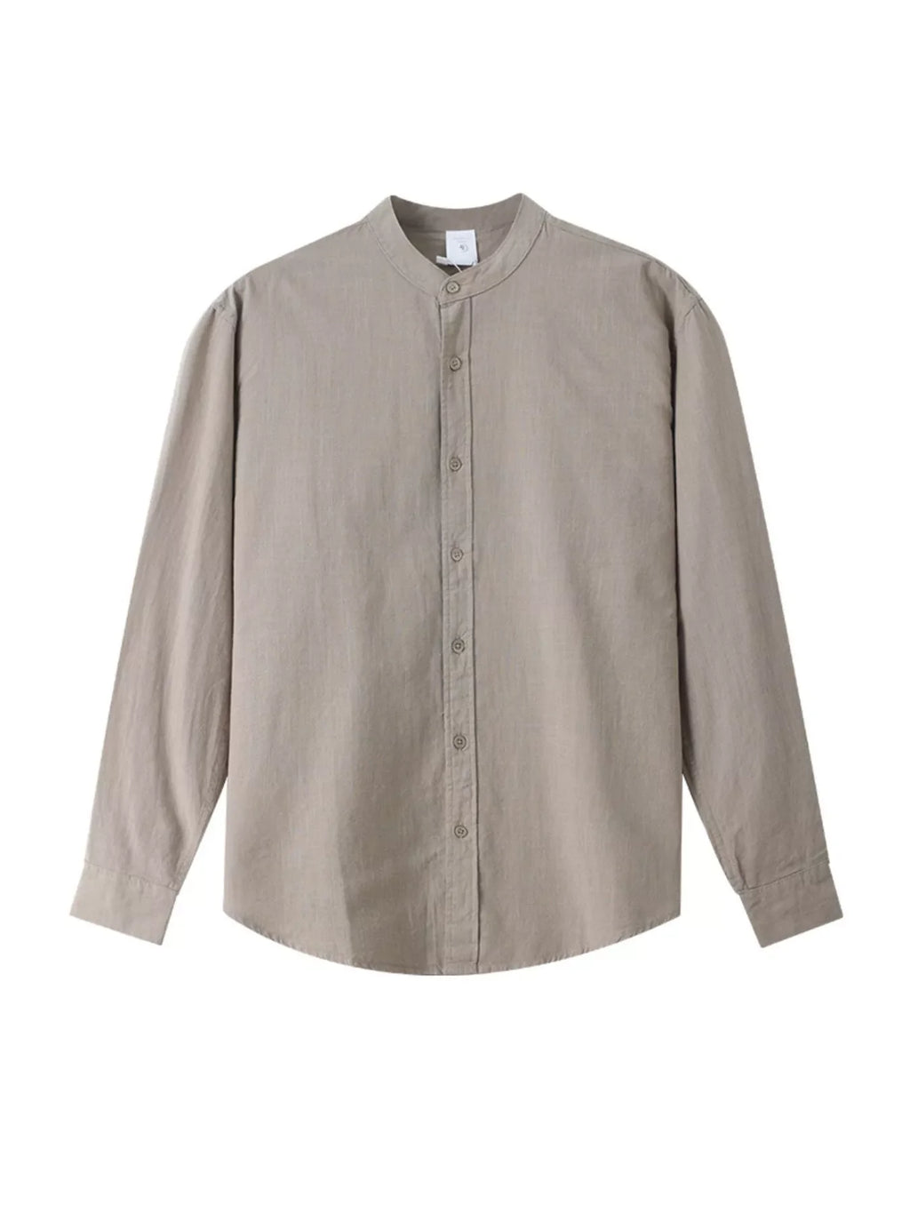 Men's Casual Mandarin Collar Long Sleeve Shirt