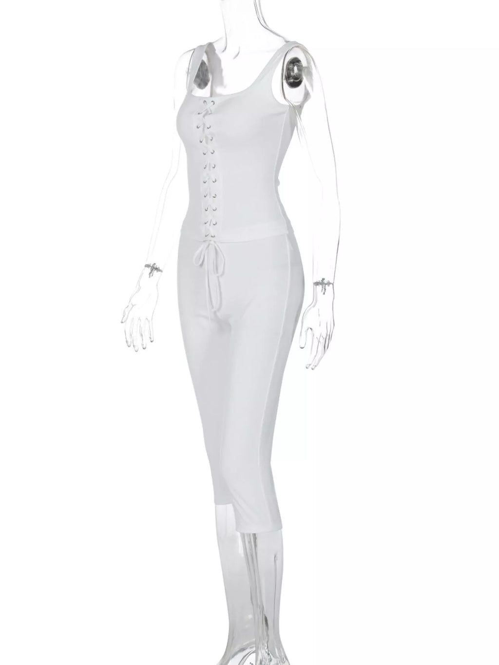 Lace-Up Tank and Capris Set
