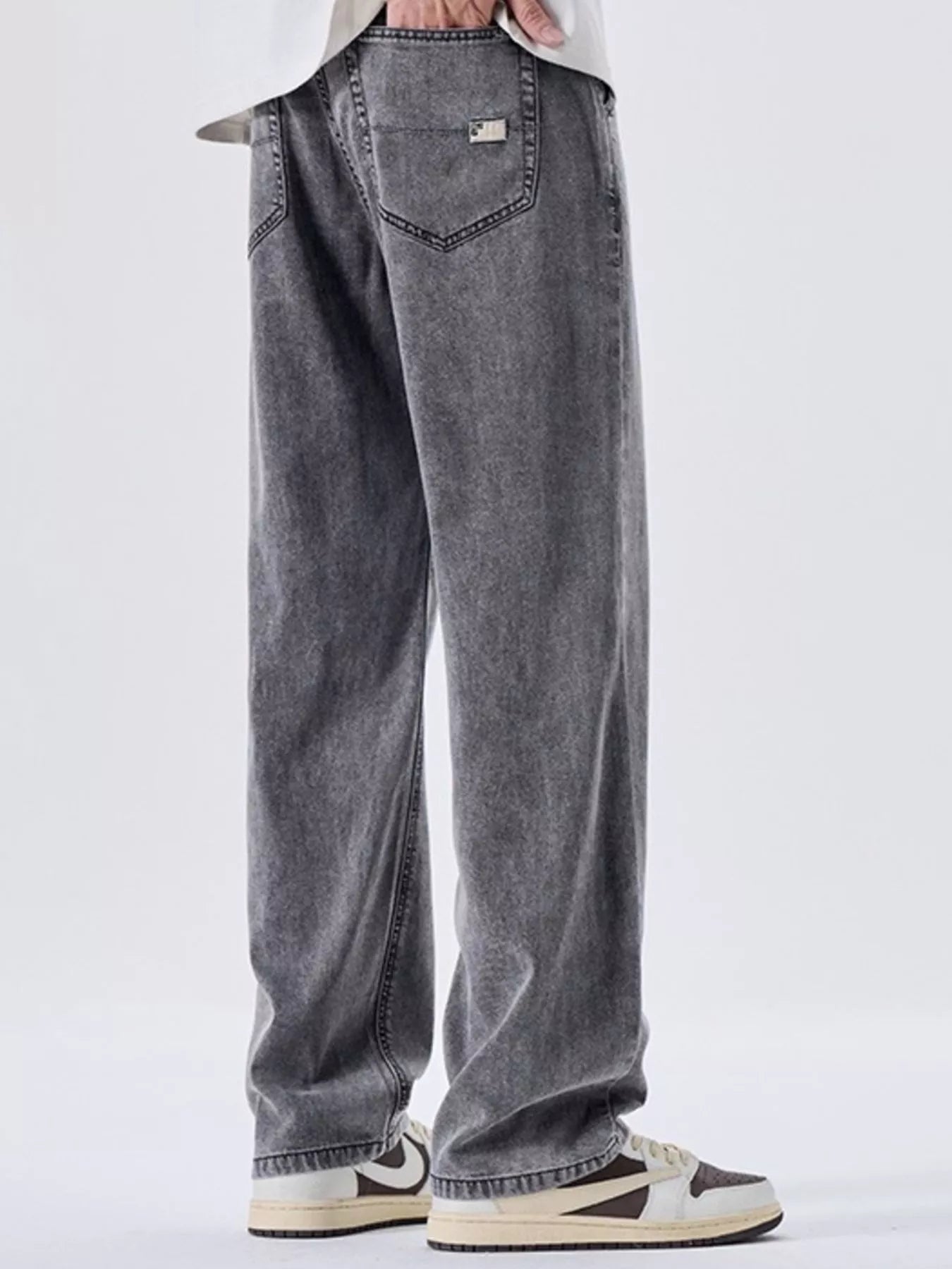 Men's Wash Wide Leg Jeans