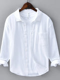 Men's Plus Size Button Up Long Sleeve Shirt