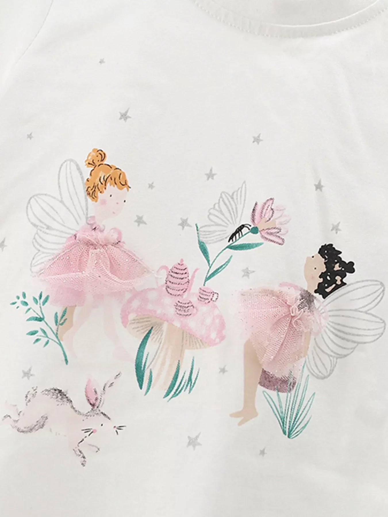 Children's Fairy Graphic Tee and Polka Dot Shorts Set