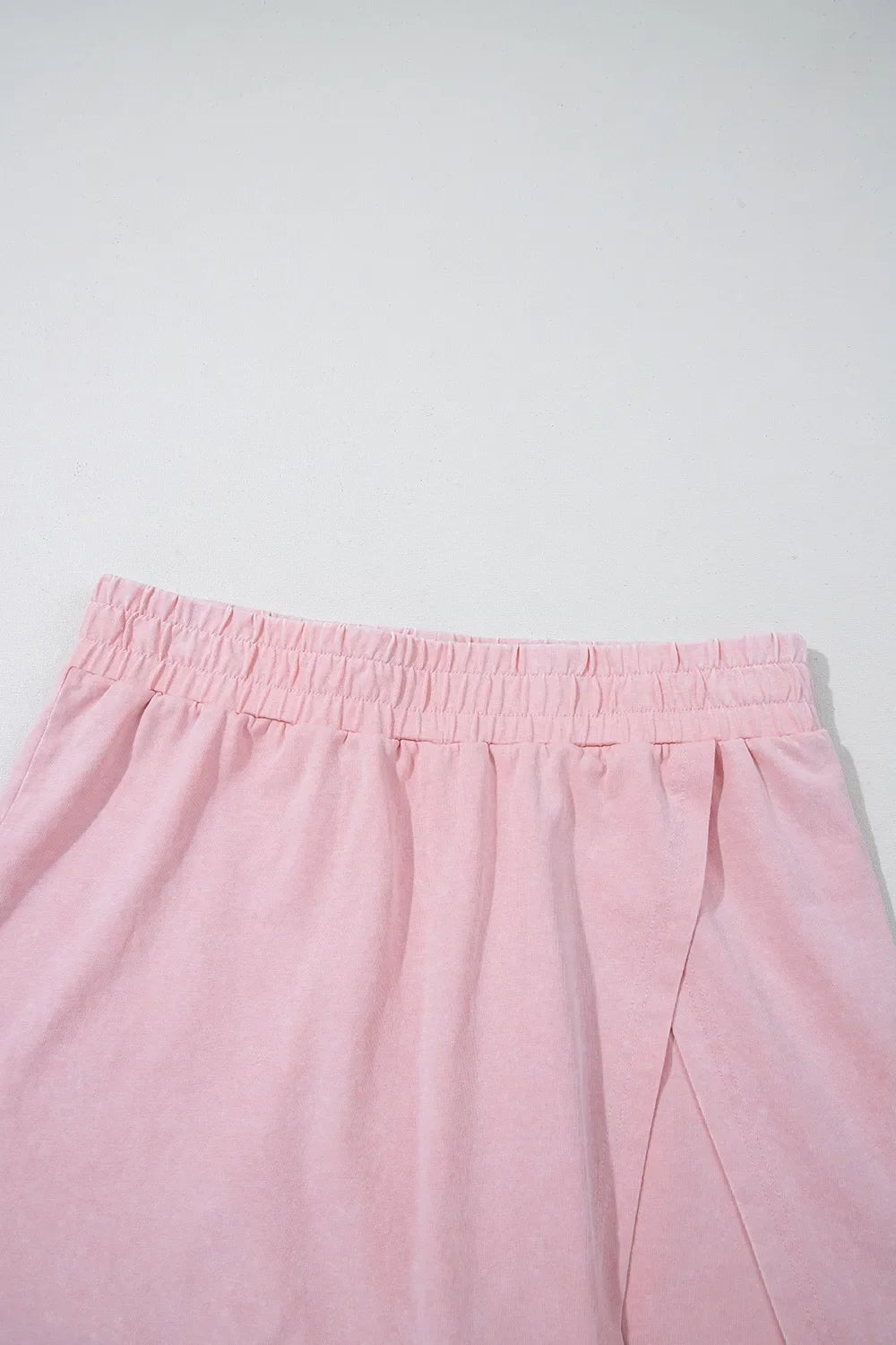 Mineral Wash Cotton Tank Top and Slit Skort Set