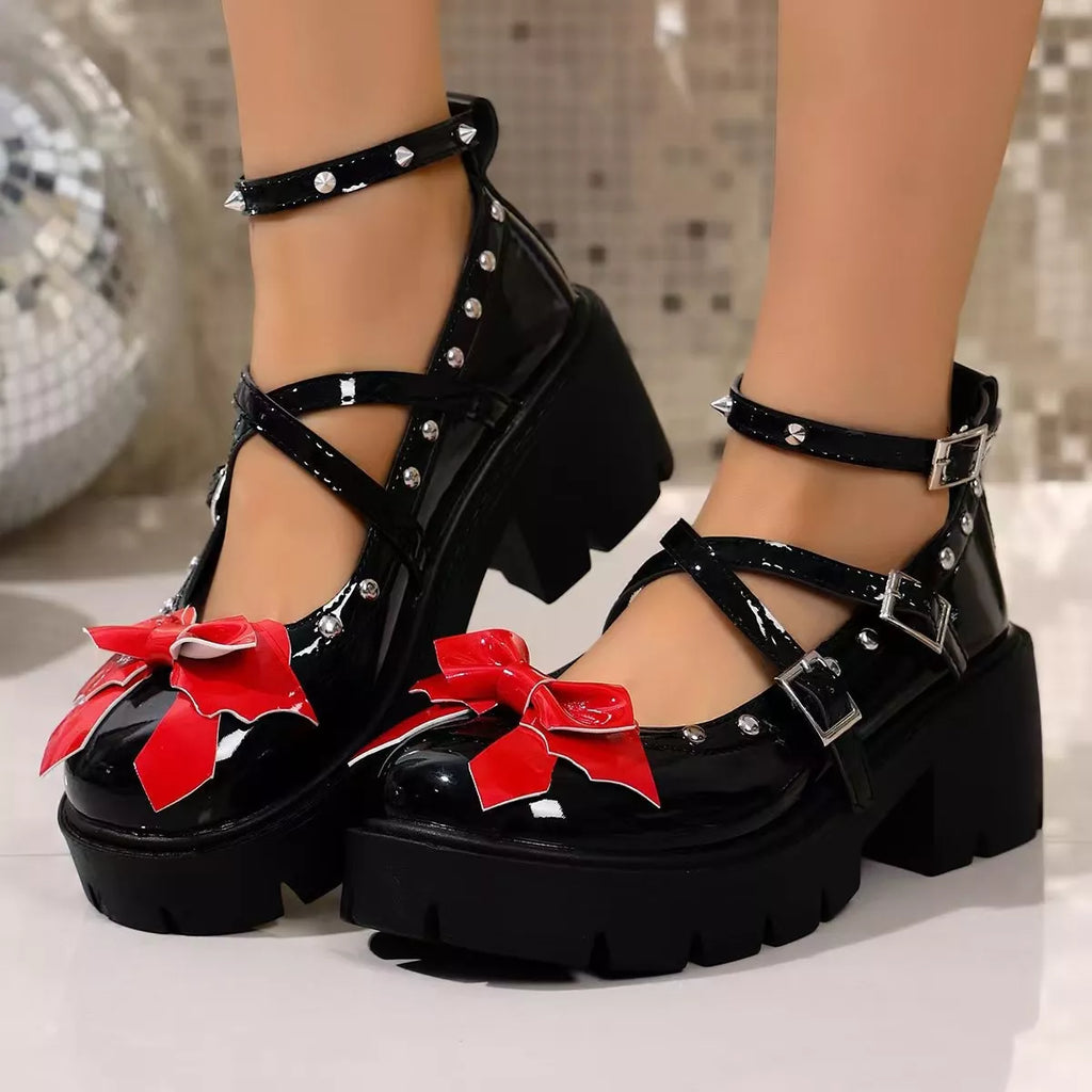 Bow Decor Mary Jane Loafers