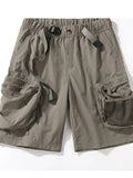 Men's Plus Size Multi-Pocket Cargo Shorts
