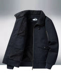 Men's Plus Size Warm Sherpa Lined Zip Up Jacket