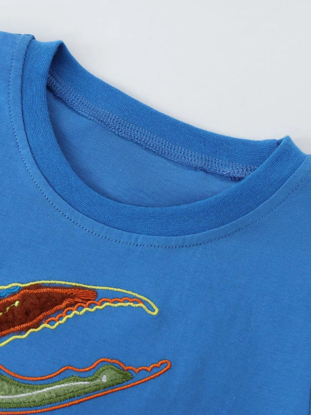 Children's Crab Embroidered T-Shirt and Shorts Set