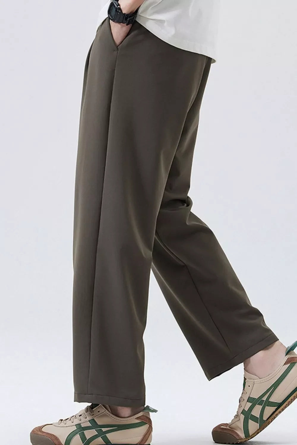 Men's Full Size Wide-Leg Casual Pants Plus Size