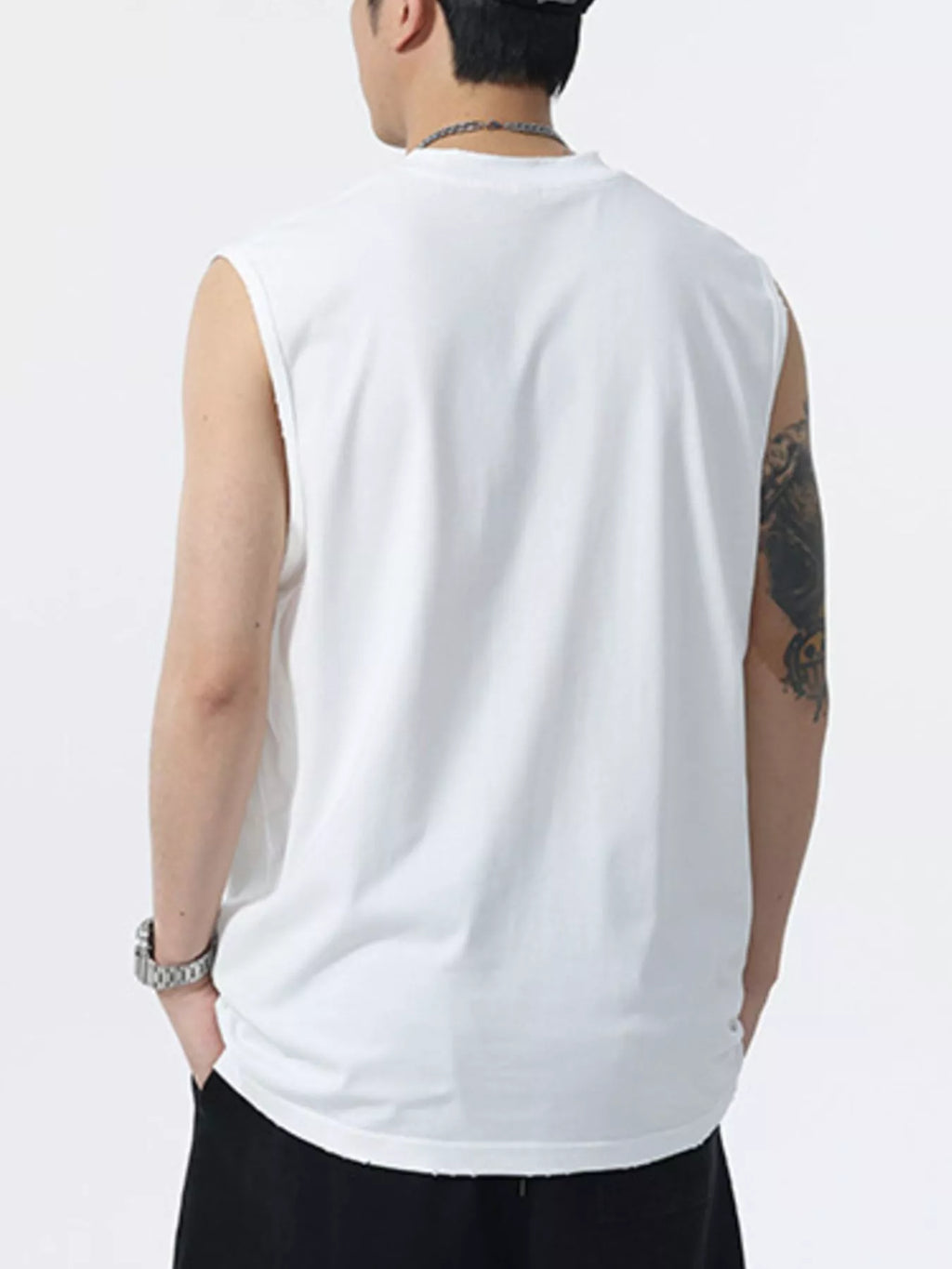 Men's Plus Size Round Neck Tank