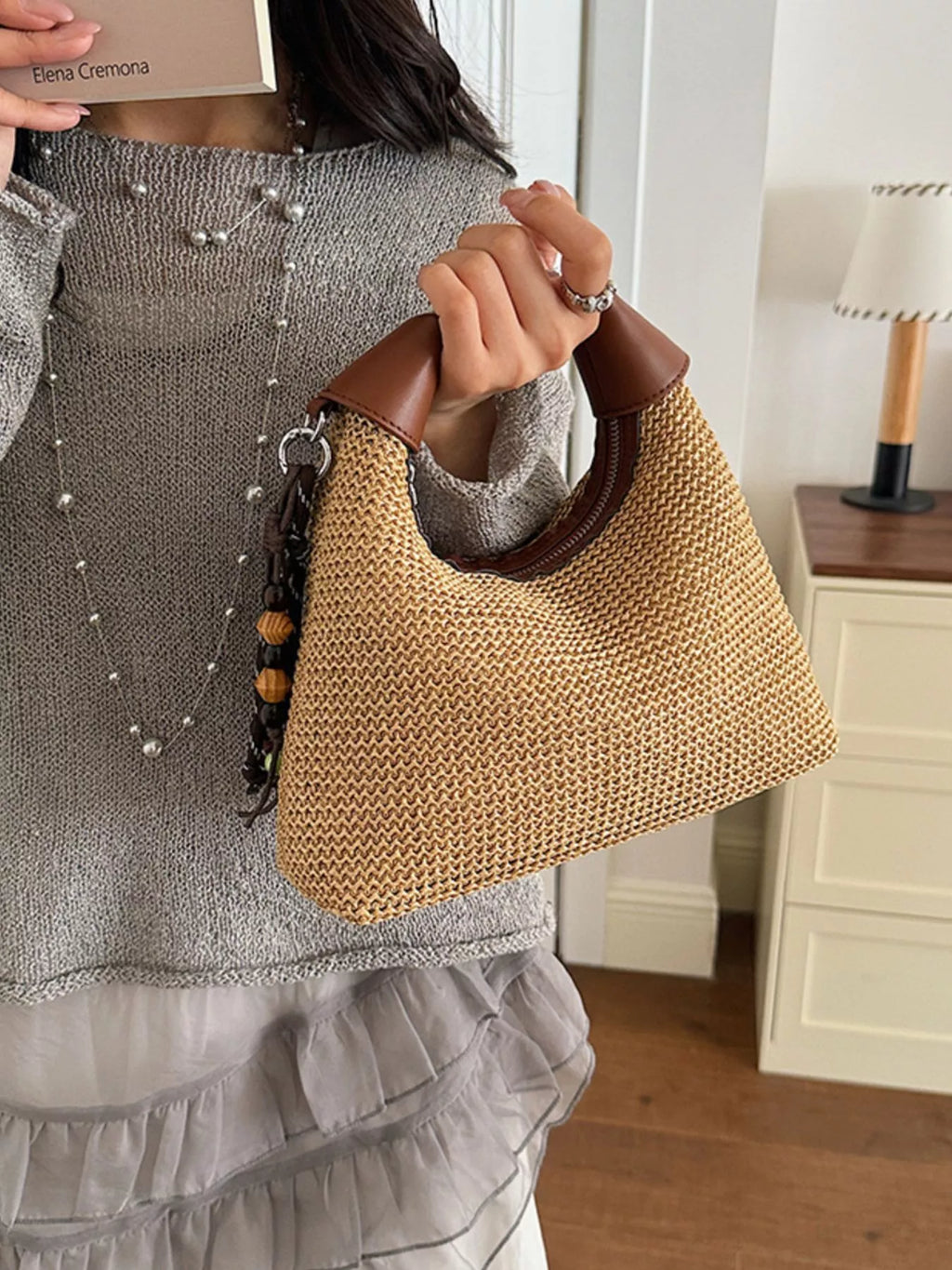 Woven Straw Crossbody Bag