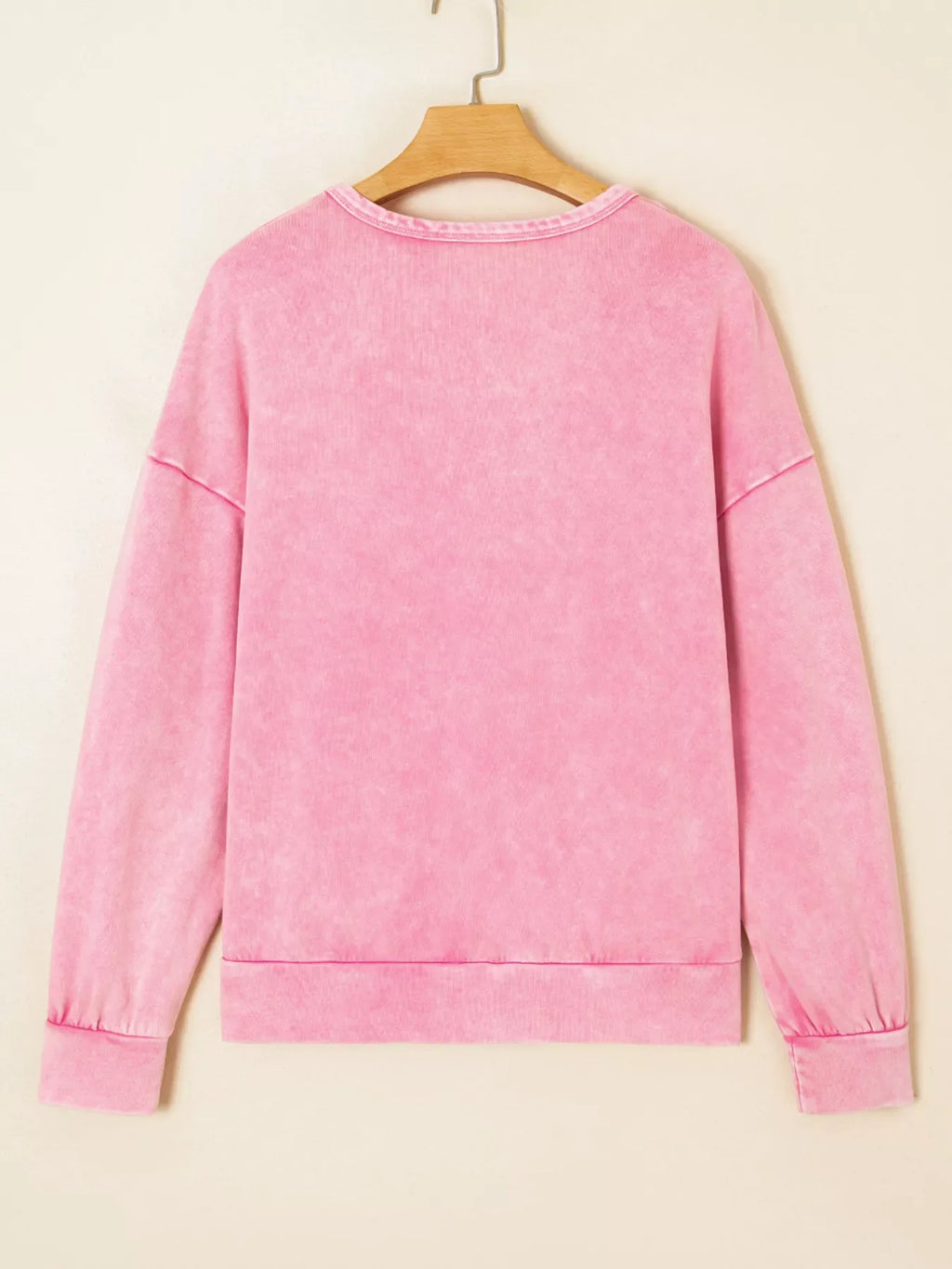 Mineral Wash Bow Patchwork Sweatshirt
