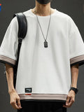 Men's Plus Size Casual Loose Fit Short Sleeve T-Shirt