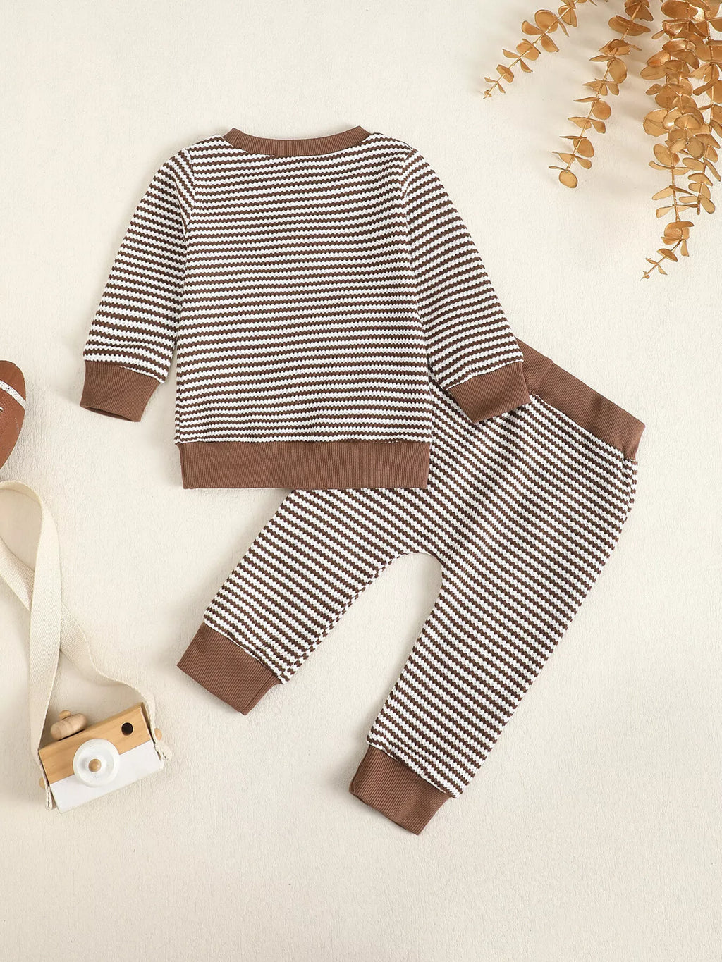 Children's Striped Football Top and Pants Set