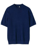 Men's Full Size Round Neck Short Sleeve Knit Top Plus Size