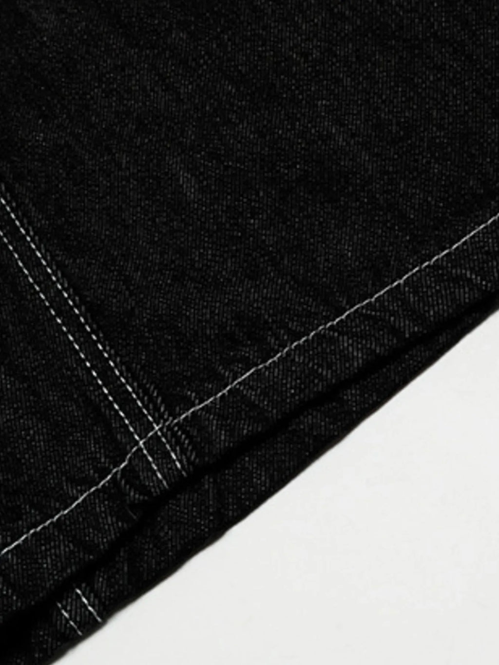 Men's Wide Leg Jeans with Contrast Stitching