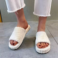 Open-Toe Platform Slippers